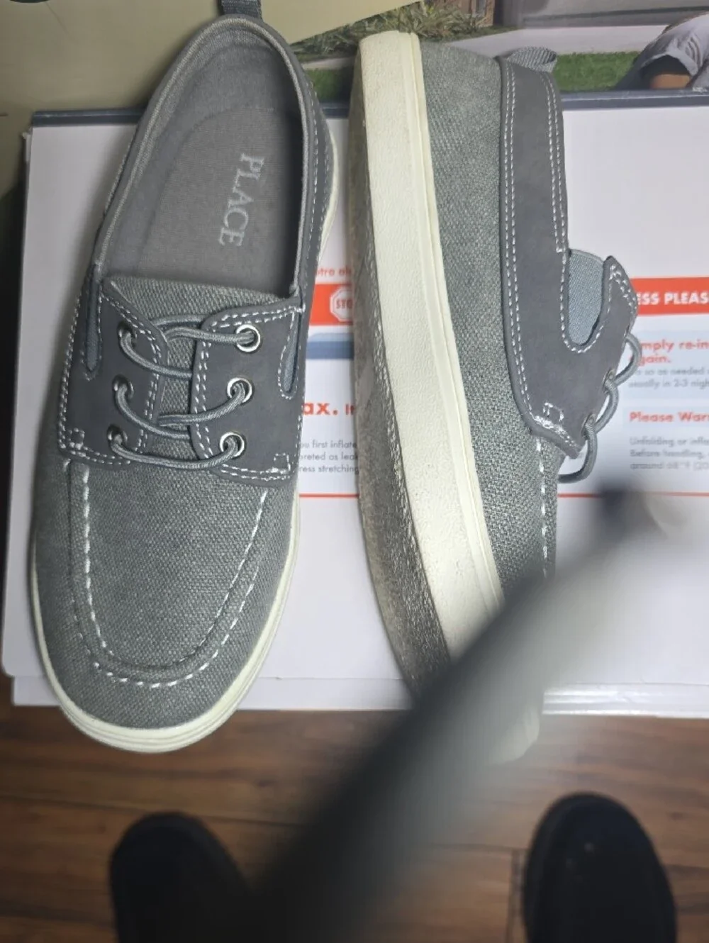 The Children's Place Gray Canvas Lace-Up Sneakers